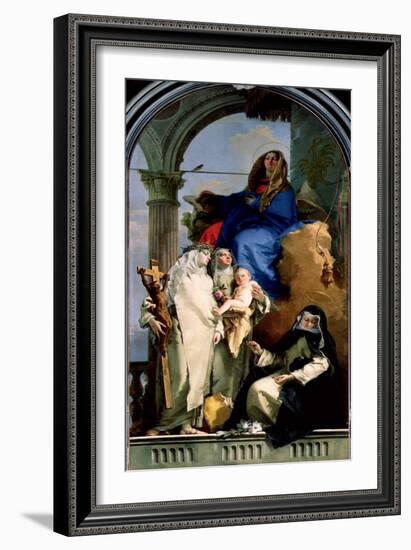 The Virgin and Three Dominican Saints, 1740-Giovanni Battista Tiepolo-Framed Giclee Print