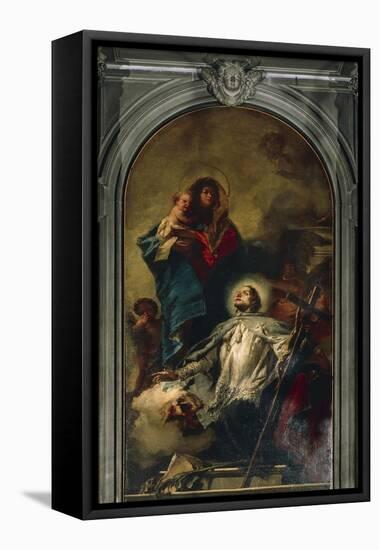 The Virgin Appearing to Saint John of Nepomuk, 1754-Giambattista Tiepolo-Framed Premier Image Canvas