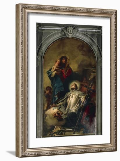 The Virgin Appearing to Saint John of Nepomuk, 1754-Giambattista Tiepolo-Framed Giclee Print