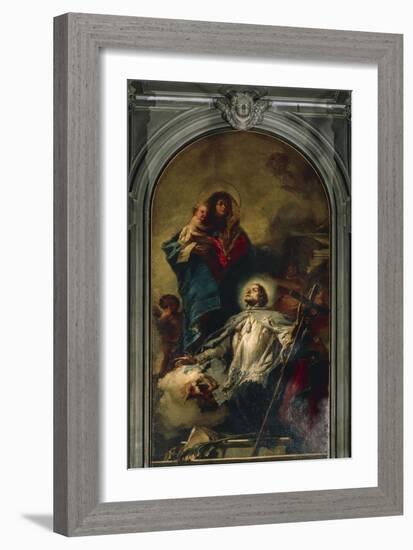 The Virgin Appearing to Saint John of Nepomuk, 1754-Giambattista Tiepolo-Framed Giclee Print