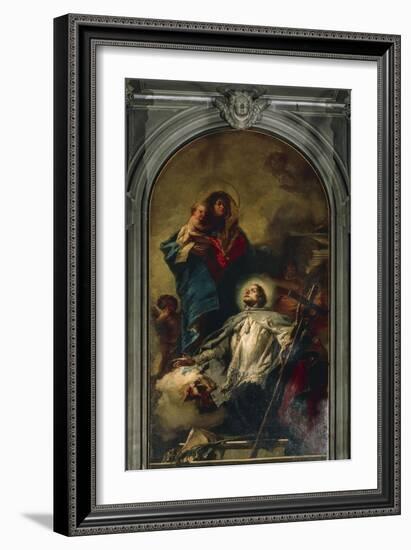 The Virgin Appearing to Saint John of Nepomuk, 1754-Giambattista Tiepolo-Framed Giclee Print