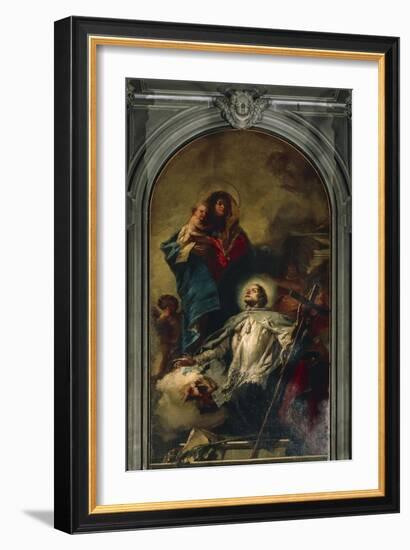 The Virgin Appearing to Saint John of Nepomuk, 1754-Giambattista Tiepolo-Framed Giclee Print