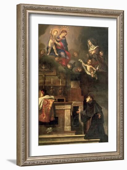 The Virgin Appearing to St. Louis of Toulouse-Carlo Dolci-Framed Giclee Print