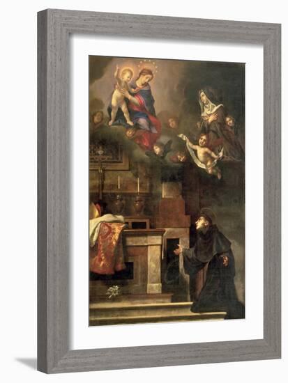 The Virgin Appearing to St. Louis of Toulouse-Carlo Dolci-Framed Giclee Print