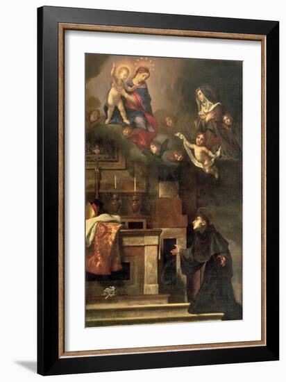 The Virgin Appearing to St. Louis of Toulouse-Carlo Dolci-Framed Giclee Print