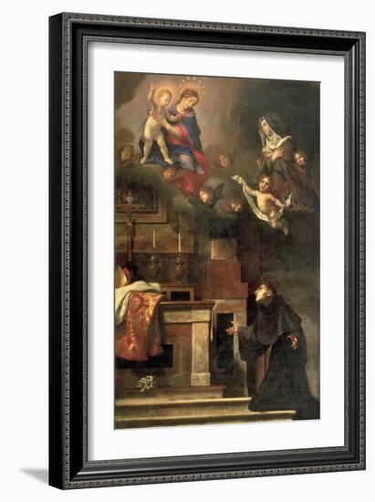 The Virgin Appearing to St. Louis of Toulouse-Carlo Dolci-Framed Giclee Print