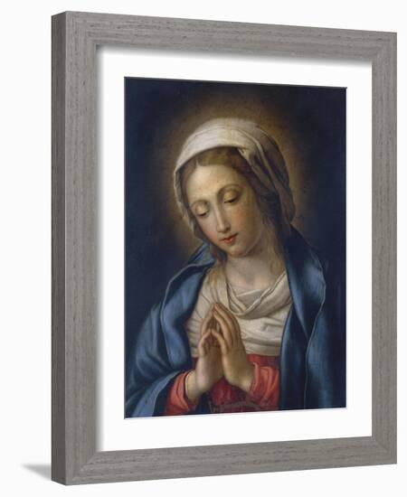 The Virgin at Prayer-Giovanni Battista Salvi da Sassoferrato-Framed Giclee Print