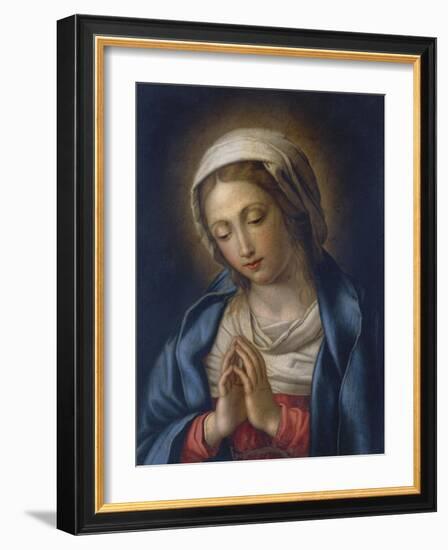 The Virgin at Prayer-Giovanni Battista Salvi da Sassoferrato-Framed Giclee Print