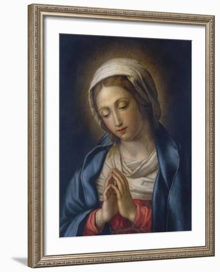 The Virgin at Prayer-Giovanni Battista Salvi da Sassoferrato-Framed Giclee Print