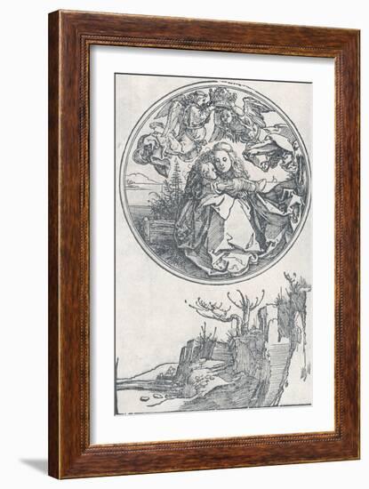 The Virgin Crowned by Two Angels, C1515-Albrecht Dürer-Framed Giclee Print