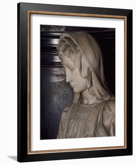 The Virgin, Detail from Madonna and Child-Michelangelo Buonarroti-Framed Giclee Print