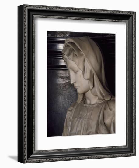 The Virgin, Detail from Madonna and Child-Michelangelo Buonarroti-Framed Giclee Print