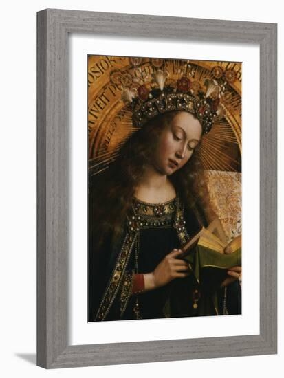 The Virgin- Ghent Altarpiece-Jan van Eyck-Framed Giclee Print