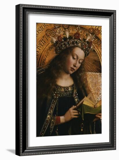 The Virgin- Ghent Altarpiece-Jan van Eyck-Framed Giclee Print