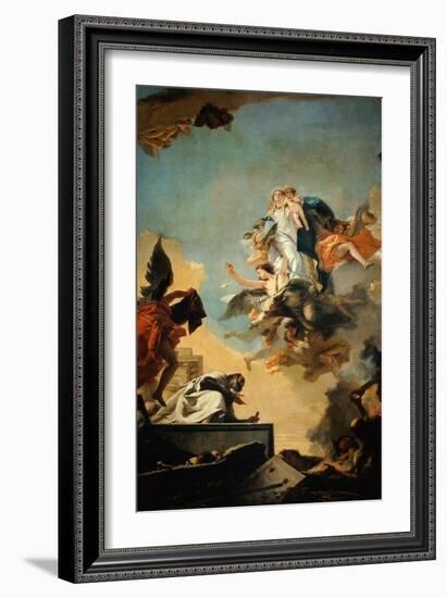 The Virgin Giving the Scapular to Saint Simon Stock-Giambattista Tiepolo-Framed Giclee Print