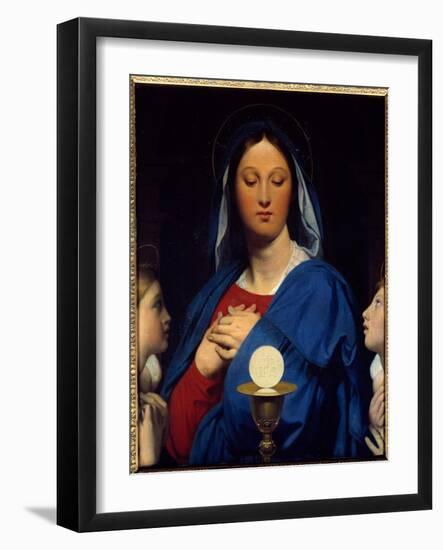 The Virgin Has the Host. Symbols of Communion: Object of the Eucharist (The Host as the Body of Chr-Jean Auguste Dominique Ingres-Framed Giclee Print