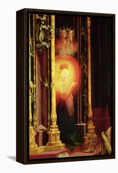 The Virgin Illuminated, Detail from the Concert of Angels from the Isenheim Altarpiece-Matthias Grünewald-Framed Premier Image Canvas