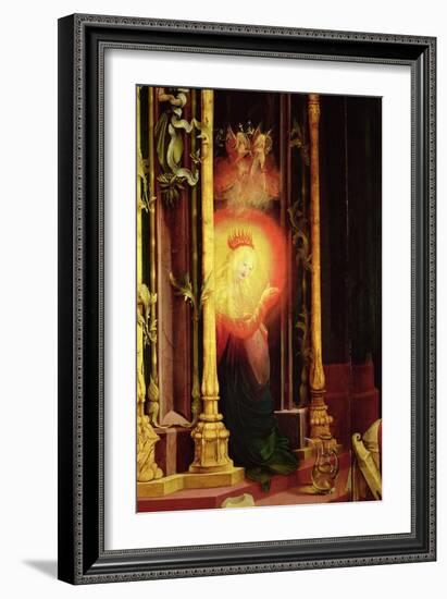 The Virgin Illuminated, Detail from the Concert of Angels from the Isenheim Altarpiece-Matthias Grünewald-Framed Giclee Print