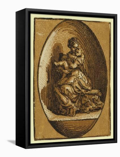 The Virgin in an Oval, Between Ca. 1520 and 1700-Parmigianino-Framed Premier Image Canvas