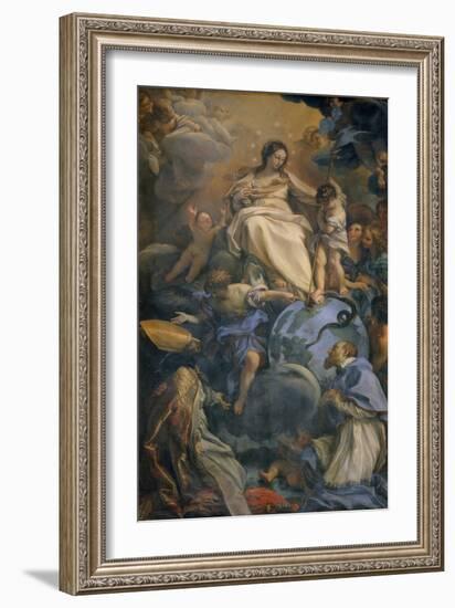 The Virgin in Glory Between Saint Francis of Sales and Saint Thomas of Villanova-Carlo Maratti-Framed Giclee Print