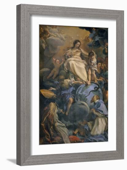 The Virgin in Glory Between Saint Francis of Sales and Saint Thomas of Villanova-Carlo Maratti-Framed Giclee Print