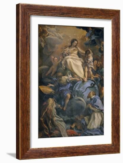 The Virgin in Glory Between Saint Francis of Sales and Saint Thomas of Villanova-Carlo Maratti-Framed Giclee Print