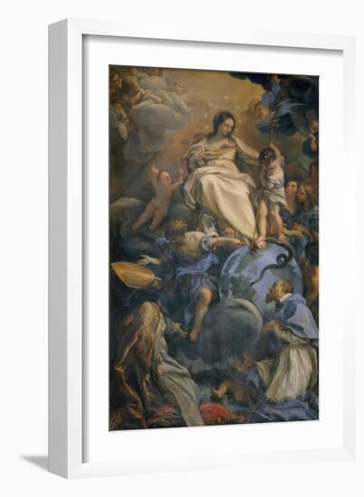 The Virgin in Glory Between Saint Francis of Sales and Saint Thomas of Villanova-Carlo Maratti-Framed Giclee Print