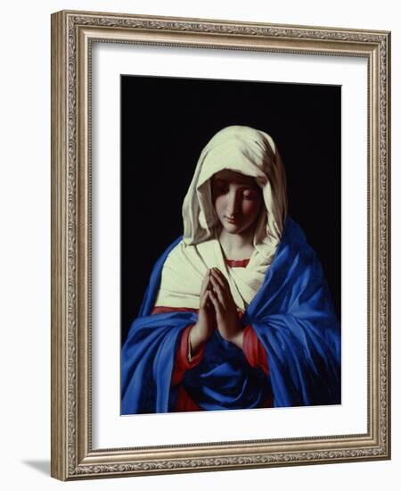 The Virgin in Prayer, 1640-50-Giovanni Battista Salvi da Sassoferrato-Framed Giclee Print