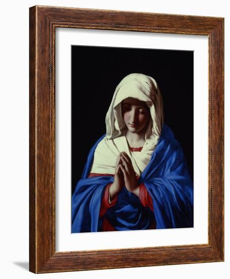 The Virgin in Prayer, 1640-50-Giovanni Battista Salvi da Sassoferrato-Framed Giclee Print