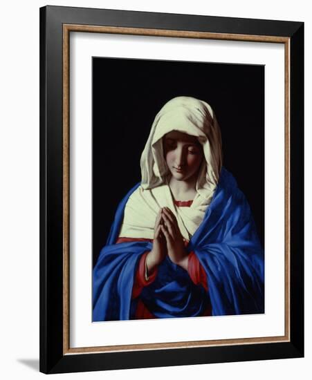 The Virgin in Prayer, 1640-50-Giovanni Battista Salvi da Sassoferrato-Framed Giclee Print