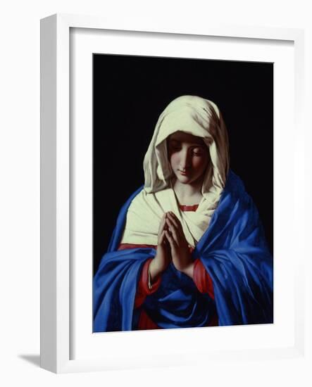 The Virgin in Prayer, 1640-50-Giovanni Battista Salvi da Sassoferrato-Framed Giclee Print