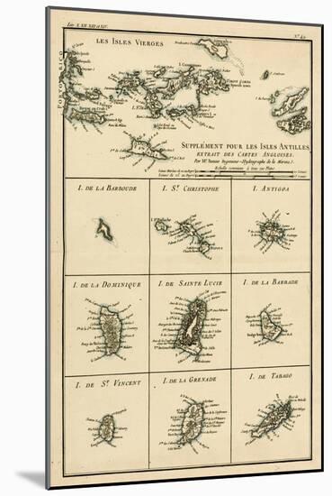 The Virgin Islands, from 'Atlas De Toutes Les Parties Connues Du Globe Terrestre' by Guillaume…-Charles Marie Rigobert Bonne-Mounted Giclee Print