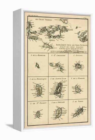 The Virgin Islands, from 'Atlas De Toutes Les Parties Connues Du Globe Terrestre' by Guillaume…-Charles Marie Rigobert Bonne-Framed Premier Image Canvas