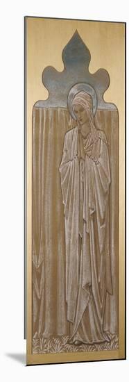 The Virgin Mary: a Cartoon for Stained Glass at Ashton-Under-Lyne, Lancashire-Edward Burne-Jones-Mounted Giclee Print