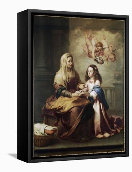 The Virgin Mary and Saint Anne Detail. (Oil on Canvas, C.1674)-Bartolome Esteban Murillo-Framed Premier Image Canvas