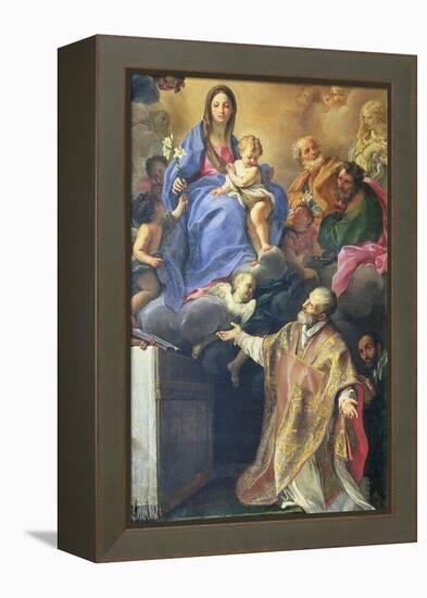 The Virgin Mary Appearing to St. Philip Neri-Carlo Maratti-Framed Premier Image Canvas