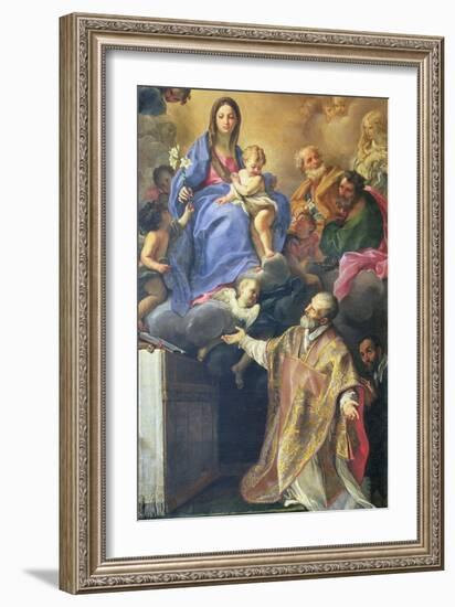 The Virgin Mary Appearing to St. Philip Neri-Carlo Maratti-Framed Giclee Print