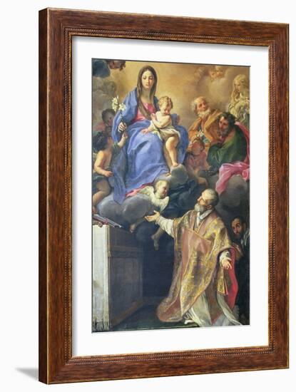 The Virgin Mary Appearing to St. Philip Neri-Carlo Maratti-Framed Giclee Print