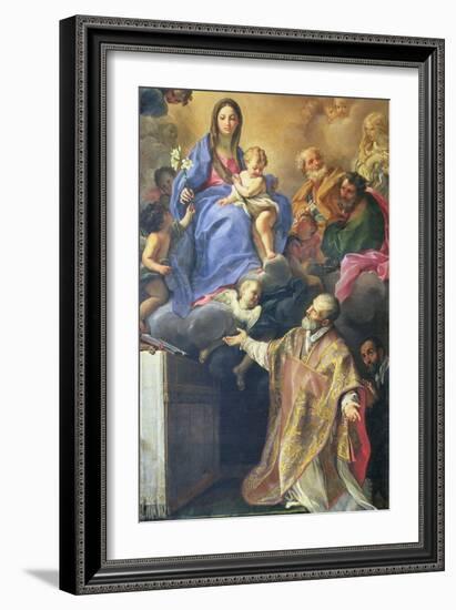 The Virgin Mary Appearing to St. Philip Neri-Carlo Maratti-Framed Giclee Print