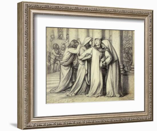 The Virgin Mary being Comforted-Dante Gabriel Rossetti-Framed Giclee Print