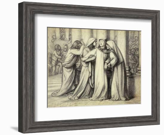 The Virgin Mary being Comforted-Dante Gabriel Rossetti-Framed Giclee Print