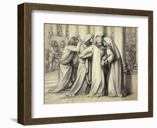 The Virgin Mary being Comforted-Dante Gabriel Rossetti-Framed Giclee Print