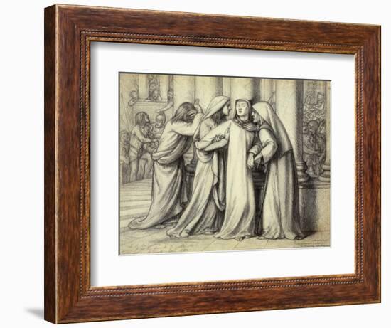 The Virgin Mary being Comforted-Dante Gabriel Rossetti-Framed Giclee Print