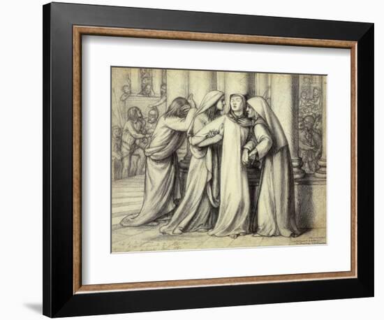 The Virgin Mary being Comforted-Dante Gabriel Rossetti-Framed Giclee Print