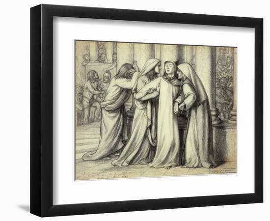 The Virgin Mary being Comforted-Dante Gabriel Rossetti-Framed Giclee Print