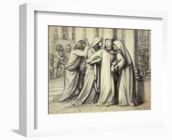 The Virgin Mary being Comforted-Dante Gabriel Rossetti-Framed Giclee Print