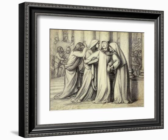 The Virgin Mary being Comforted-Dante Gabriel Rossetti-Framed Giclee Print