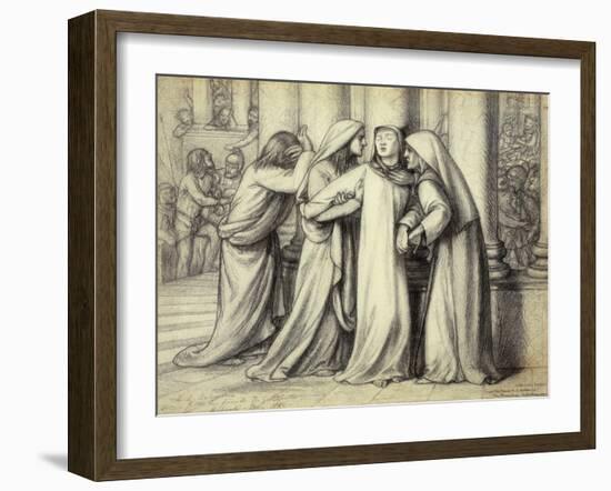 The Virgin Mary being Comforted-Dante Gabriel Rossetti-Framed Giclee Print