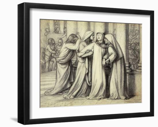 The Virgin Mary being Comforted-Dante Gabriel Rossetti-Framed Giclee Print