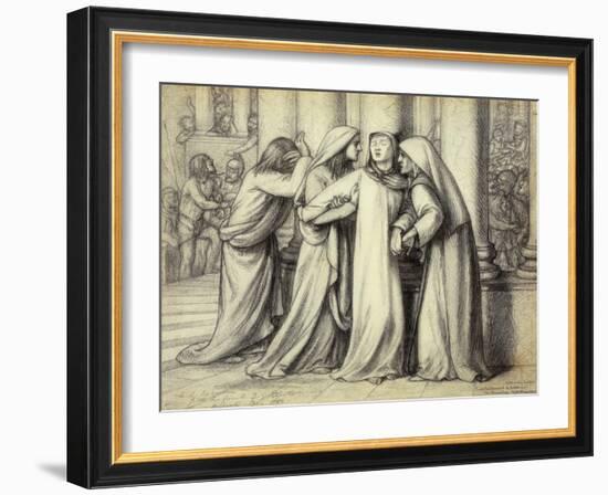 The Virgin Mary being Comforted-Dante Gabriel Rossetti-Framed Giclee Print